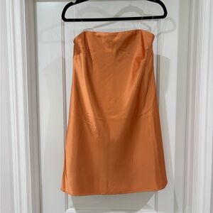NWOT Wild Fable Orange Satin Dress Size M